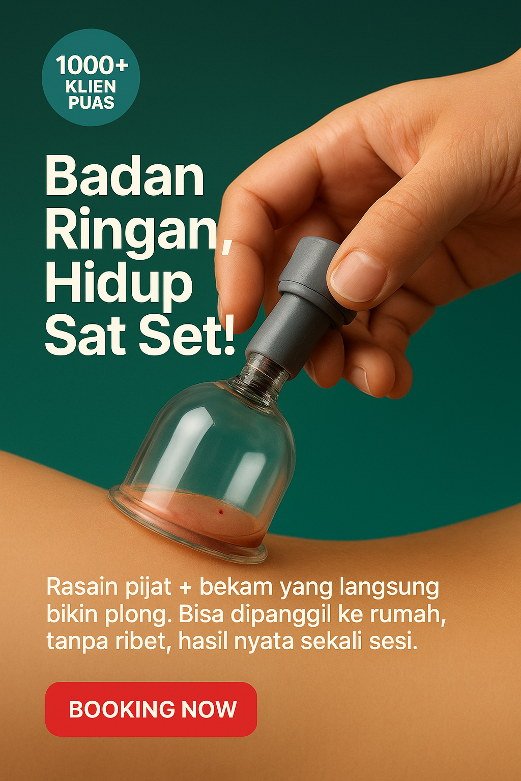 Ilustrasi pijat bekam dan terapi kebugaran