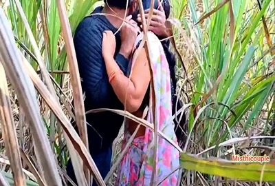 A couple fucks outdoors on the sugarcane farm