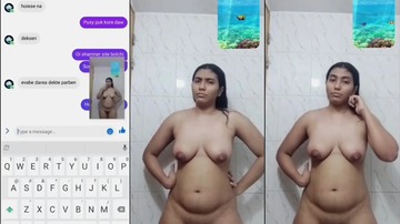 Sexy Bangladeshi Busty Gf Bathing Showing Thick Ass Boobs On Videocall XXX