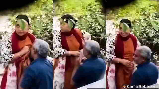 Uncle Enjoying Desi Girl Boobs Hot Outdoor XXX