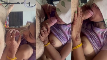 Desi Rich Man Wife Giving Hard Blowjob Sex