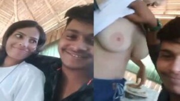 Desi Cute Gf Showing Boobs In Restaurant XXX