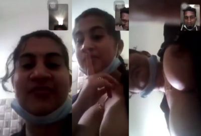 Medical girl shows boobs during work on video call sex MMS