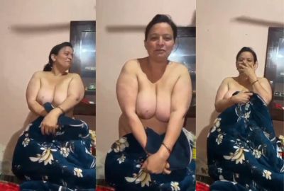 Nude milf exposes her big boobs in front of her son-in-law