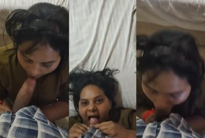 Deep throat cock sucking in the hotel room
