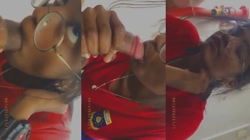 Desi Glasses Babe Giving Sloppy Hard Blowjob Sex