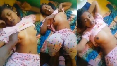 South Indian girl shows boobs and gives a handjob