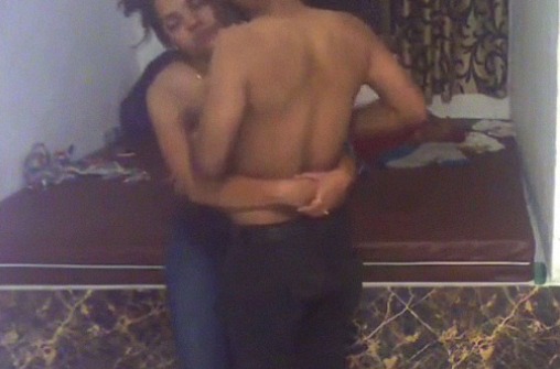 Desi lovers Nude hugging romance