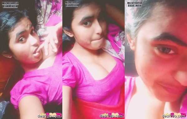 Virgin girl showing her boobs MMS