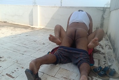 Kinky couple enjoys desi outdoor sex on the open terrace
