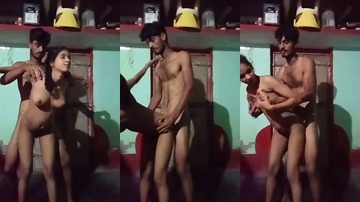 Village Lovers In Standing Style MMS