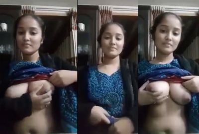 Indian girl nude video showing her big, juicy boobs