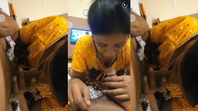 Bhabhi gives a blowjob and records her sex MMS