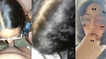 Extremely Cute Young College Girl Sucking Boyfriend Dick After XXX