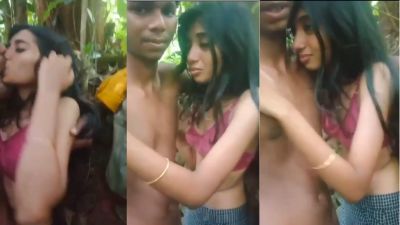 Horny couple records their romantic outdoor xxx MMS