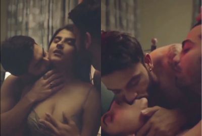 Romantic threesome sex with two guys