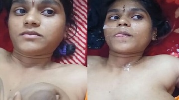 Cute Telugu Wife Hard Blowjob And Cum On Face Sex