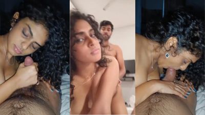 Beautiful curly haired girl records her mms porn with BF