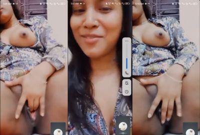 Nude girl masturbates on video call in Bangladeshi sex video