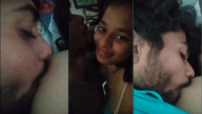 Hungry BF’s desi boob suck video with his GF