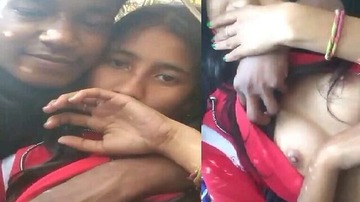 Gf Outdoor Boob Press And Pussy Rubbing By Lover Porn