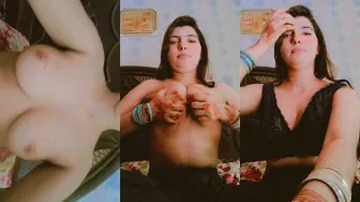 Pakistani Busty Babe Squeezing Tight Round Boobs XXX