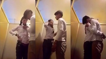 College Couple Making Out In Bathroom XXX Hot