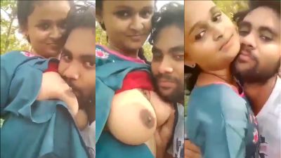 Desi guy sucks his GF’s boobs and enjoys outdoor sex